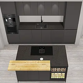 TOP-Geräteausstattung: MIELE Backofen mit Dampfgarer, Einbau-Kaffeeautomat & XXL-Geschirrspüler! Kühlzentrum mit Multi-Switch: unten Kühlen oder Gefrieren möglich! berbel Muldenlüfter mit Induktionskochfeld und Permalytfilter! 2-Zonen-Weinklimaschrank!