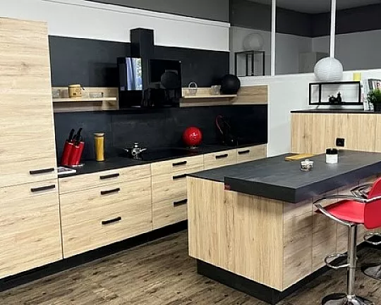 Moderne Designer Küche Holznachbildung - Front Riva 893 Eiche San Remo Nachbildung