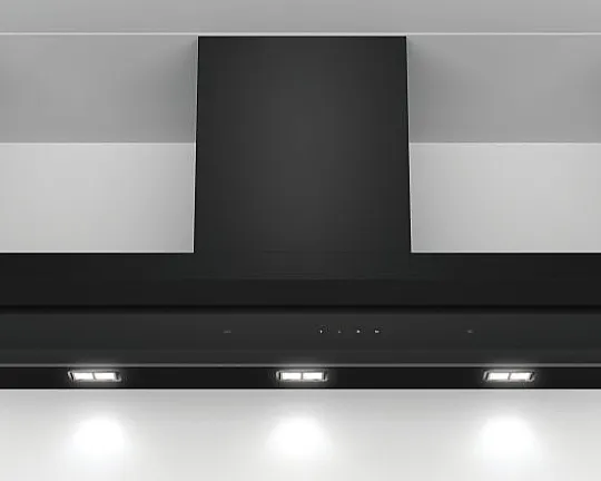 SIEMENS LJ97BAM60 iQ500 Integrierte Designhaube 90 cm Klarglas schwarz bedruckt Dunstabzug - LJ97BAM60