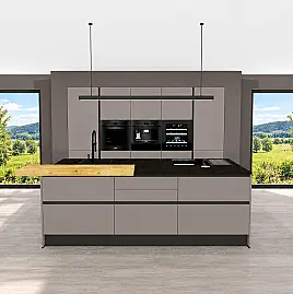 TOP-GERÄTEAUSSTATTUNG: Kombi-Dampfgarer mit Klimagaren und Bratautomatik, Kaffeeautomatik & XXL-Geschirrspüler | Wärmeschublade | berbel Muldenlüfter + Induktion + permalyt und Kühlschrank mit Frische-Schubladen & Gefrierer | 2-Zonen-Weinklimaschrank
