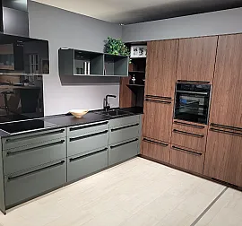 L-Küche in modernem Lock
