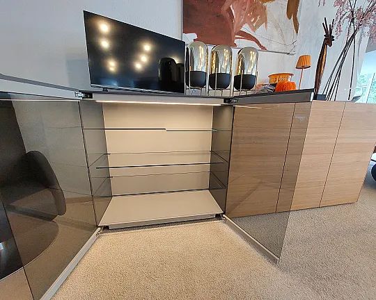 Interlübke Sideboard mit Vitrinenelement - Just Cube light