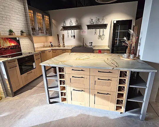 Tolle Echtholz Landhausküche - Camelot Pastel Nature