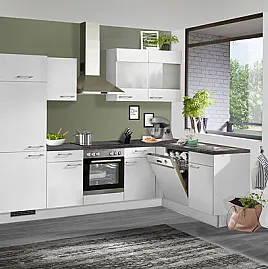 Neue Pino Küche mit Bosch Geräten nur 2 Wochen Lieferzeit Küchenzeile 216 weiß 730