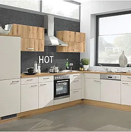 Neue Pino Küche mit Bosch Geräten nur 2 Wochen Lieferzeit Einbauküche 225 Evoke Eiche Nb. 672