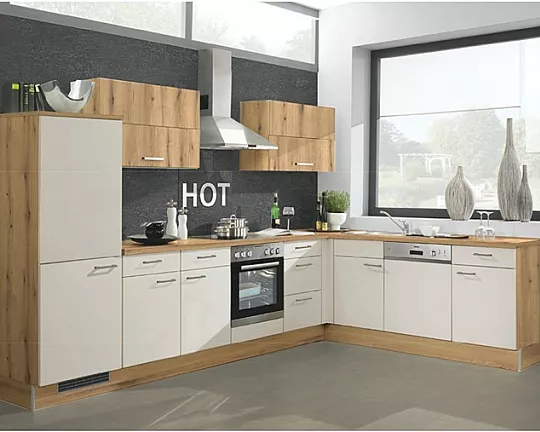 Neue Pino Küche mit Bosch Geräten nur 2 Wochen Lieferzeit Einbauküche 225 Evoke Eiche Nb. 672 - PN100 Nr.672