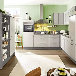 Neue Pino Küche mit Bosch Geräten nur 2 Wochen Lieferzeit Einbauküche 226 Lichtgrau 659