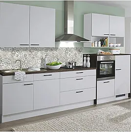Neue Pino Küche mit Bosch Geräten nur 2 Wochen Lieferzeit Küchenzeile 244 Alpinweiß supermatt 691
