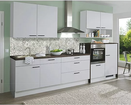 Neue Pino Küche mit Bosch Geräten nur 2 Wochen Lieferzeit Küchenzeile 244 Alpinweiß supermatt 691 - PN210 Nr.691