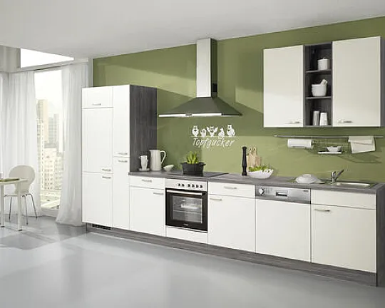 Neue Pino Küche mit Bosch Geräten nur 2 Wochen Lieferzeit Küchenzeile 247 Weiß 730 - PN80 Nr.730