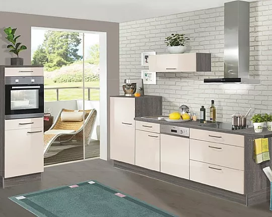Neue Pino Küche mit Bosch Geräten nur 2 Wochen Lieferzeit Küchenzeile 241 Magnolienweiß 654 - PN220 Nr.654