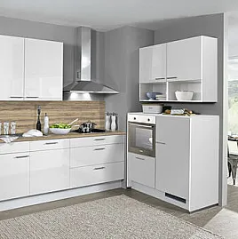 Neue Pino Küche mit Bosch Geräten nur 2 Wochen Lieferzeit Einbauküche 242 Weiß Hochglanz 653