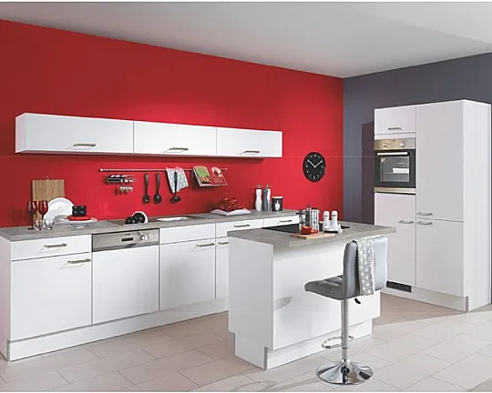 Neue Pino Küche mit Bosch Geräten nur 2 Wochen Lieferzeit Küchenzeile 250 Weiß 730 - PN80 Nr.730