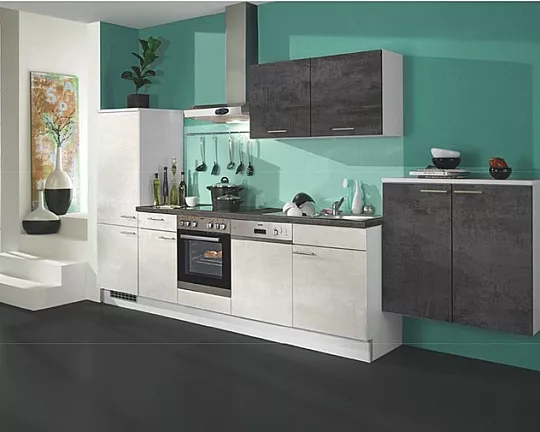Neue Pino Küche mit Bosch Geräten nur 2 Wochen Lieferzeit Küchenzeile 275 Beton Grafit 658, Beton Weißgrau 665 - PN100, Nr. 658 Beton Grafit Nr. 665 Beton Weißgrau