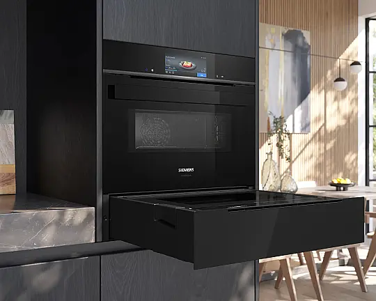 iQ700 Dampfschublade 59 x 14 cm Schwarz, Edelstahl BD911C1B0 - BD911C1B0