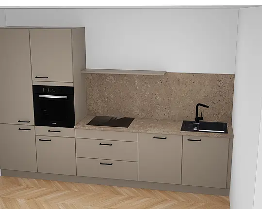 Moderne Küchenzeile inkl. Miele Geräte - Musterhausküchen 1615