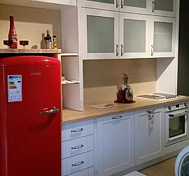 !!!!SONDERPREIS!!!! AUSSTELLUNGSSTÜCK! Landhausküche mit Retro Kühlschrank