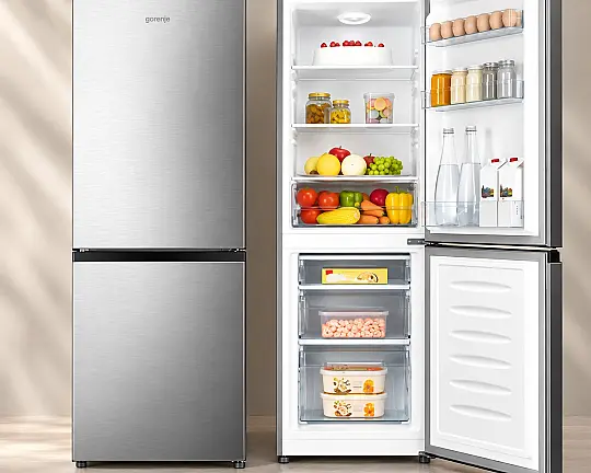 Gorenje Kühl-Gefrierkombination RK14DPS4 Edelstahl, 175 L, Kl. D - RK14DPS4