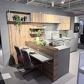 Einbauküche UMA von Schüller in Achatgrau matt/Alteiche