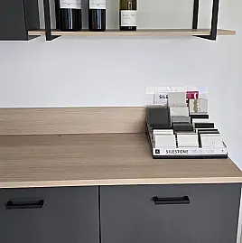 Moderne 1,80 m Küchenzeile / Sideboard in Grafit & Eiche Summerfield