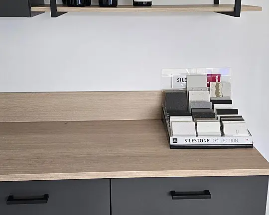 Moderne 1,80 m Küchenzeile / Sideboard in Grafit & Eiche Summerfield - Programm 572 IP 3150 Grafit