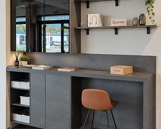 Design-Theke / Kaffeebar / Empfang / Homeoffice – Riva Schiefergrau - Riva