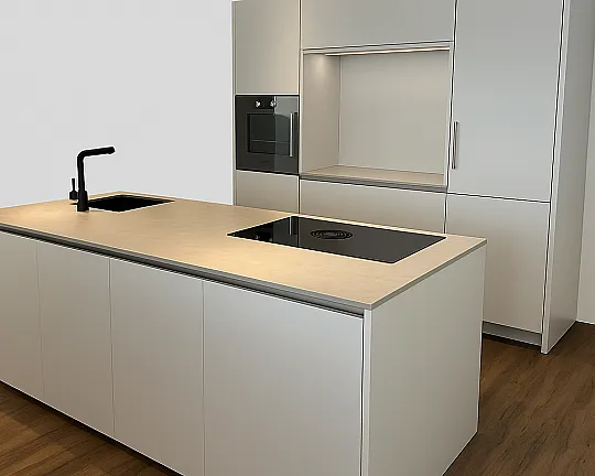 Ein Klassiker mit bester Ausstattung und schönen Details. Quarzstein | Mattlack | Gaggenau | Bora | Liebherr | Dornbracht - Poblowhite