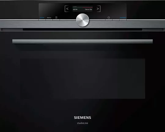 Siemens Einbau-Mikrowelle iQ700 Schwarz, Edelstahl NEU! - CF834AGB1