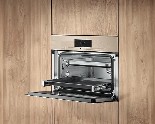 Griffloser Kompakt-Dampfbackofen mit Frisch- und Abwasseranschluss - DGC 7845 HCX Pro Pearlbeige