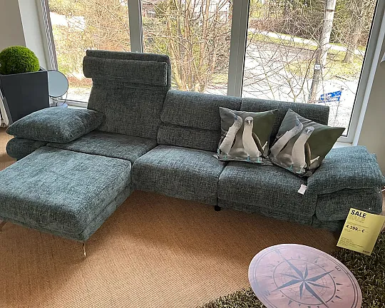 Ecksofa Stoff Renegade Teal inkl. motorischer Relaxfunktion für höchsten Sitzkomfort L-Form Sofa bequem & hochwertig - San Fernando
