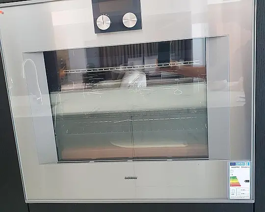 edelstahl hinterlegte Vollglastür/ Anschlag rechts - Backofen BO480112 - 76 cm breit