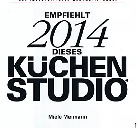 Das internationale Gourmet-Journal „Der Feinschmecker“ empfiehlt unser Küchenstudio 2014.