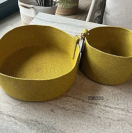 Stern | Korb-Set 2tlg. Gelb