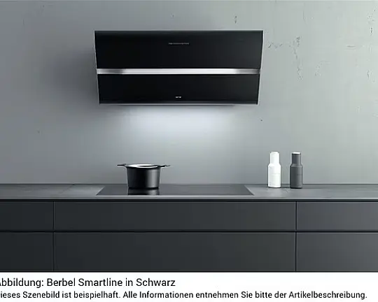 Top Kopffreihaube von Berbel für den Umluftbetrieb inkl. Aktivkohle - Kopffreihaube Smartline BKH90-ST-S-U