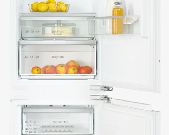 Einbau-Kühl-Gefrierkombination mit DailyFresh ExtraCool, komfortabler LED-Beleuchtung und NoFrost - KDN 7724 E ACTIVE