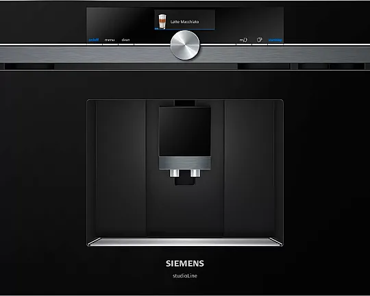 Siemens iQ700, Einbau-Kaffeevollautomat, Schwarz CT836LEB6 (Ausstellungsstück NEU) - CT836LEB6