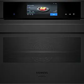 Siemens iQ700 Einbau-Kompaktdampfbackofen 60 x 45 cm Matt schwarz CS938GCM1 (Lager/NB)