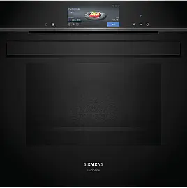 Siemens iQ700, Einbau-Dampfbackofen, 60 x 60 cm, Schwarz, Edelstahl HS958KDB1 (Lager/NB)