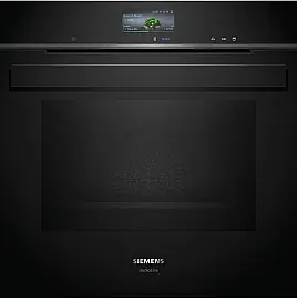 Siemens iQ700, Einbau-Dampfbackofen, 60 x 60 cm, Schwarz, Edelstahl HS936GCB1 (Lager/NB)