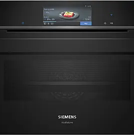 Siemens iQ700, Einbau-Kompaktdampfbackofen, 60 x 45 cm, Schwarz, Edelstahl CS958GDD1 (Lager/NB)