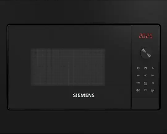 Siemens iQ300, Einbau-Mikrowelle mit Grill, Schwarz, Edelstahl BE623LMB3 (Lager) - BE623LMB3