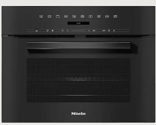 Kompakt-Backofen mit Mikrowelle - Miele H7240 Obsidanschwarz