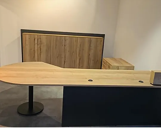 Schreibtisch mit Sideboard und Container - Büro-Kombi