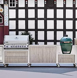 BURNOUT Outdoor Küche Küchenzeile mit Napoleon Grill