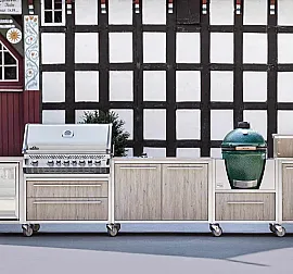 Musterküche: Sonstige BURNOUT Outdoor Küche Küchenzeile mit Napoleon Grill