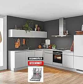 Moderne Einbauküche in L-Variante mit Siemens Elektrogeräten