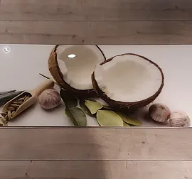 Glasrückwand  Kokosnuss