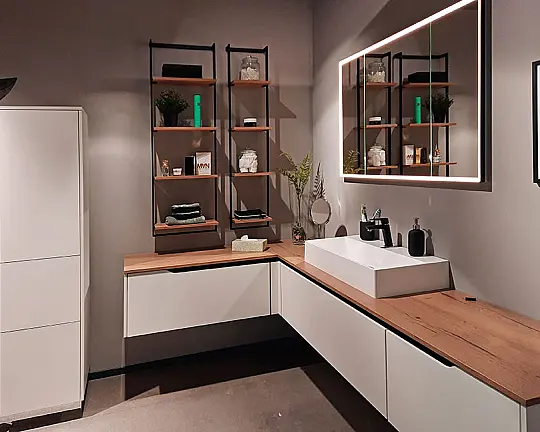 Wandtisch und Schrank - Senica Lack Weiß Premium matt