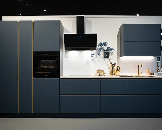 Fjord blauwe rechte keuken - Fjord blauwe rechte keuken