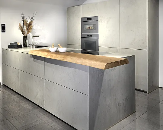 stylische Ceramic Küche in Beton grau - NX 950